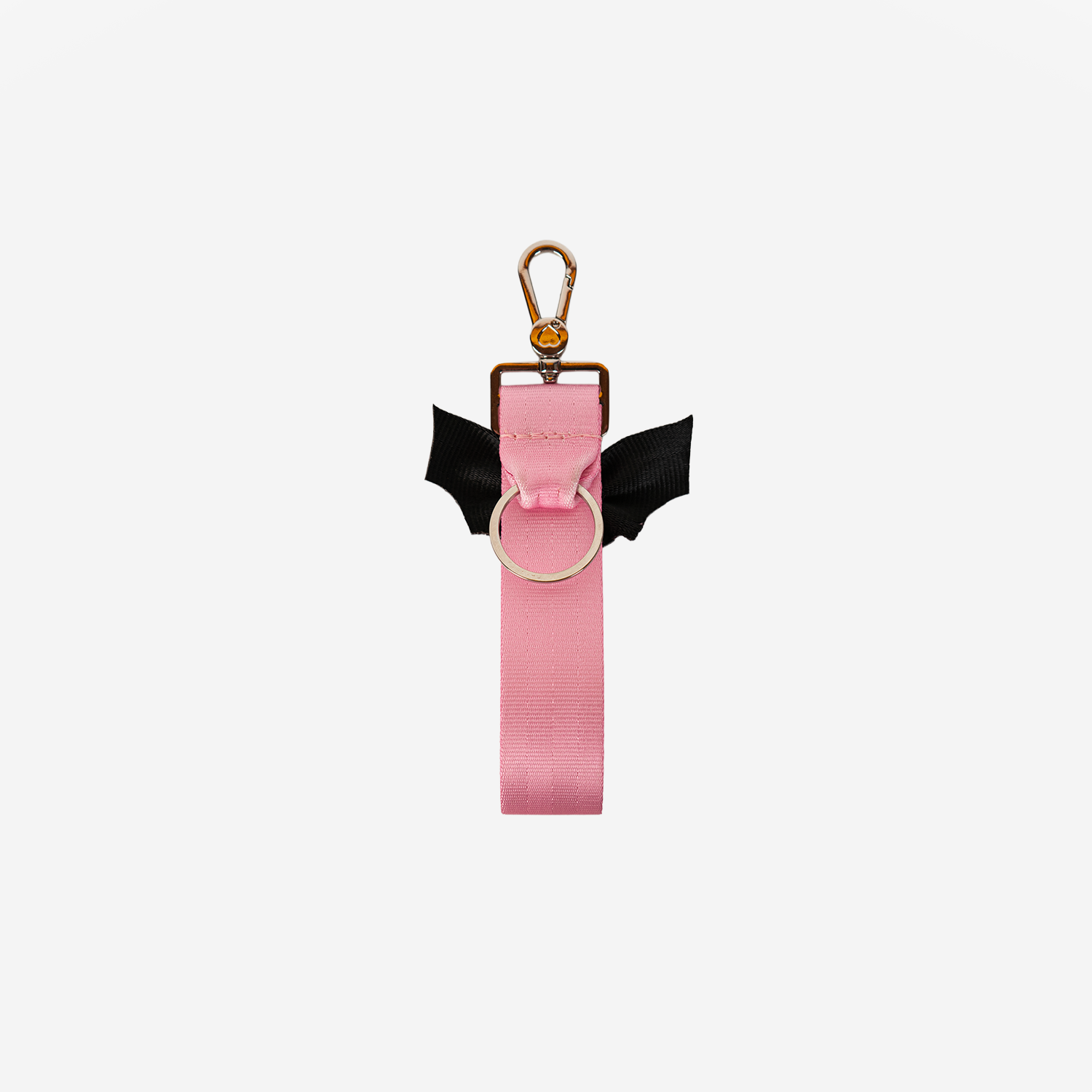 Back view of a Bat Keychain in Petal Pink