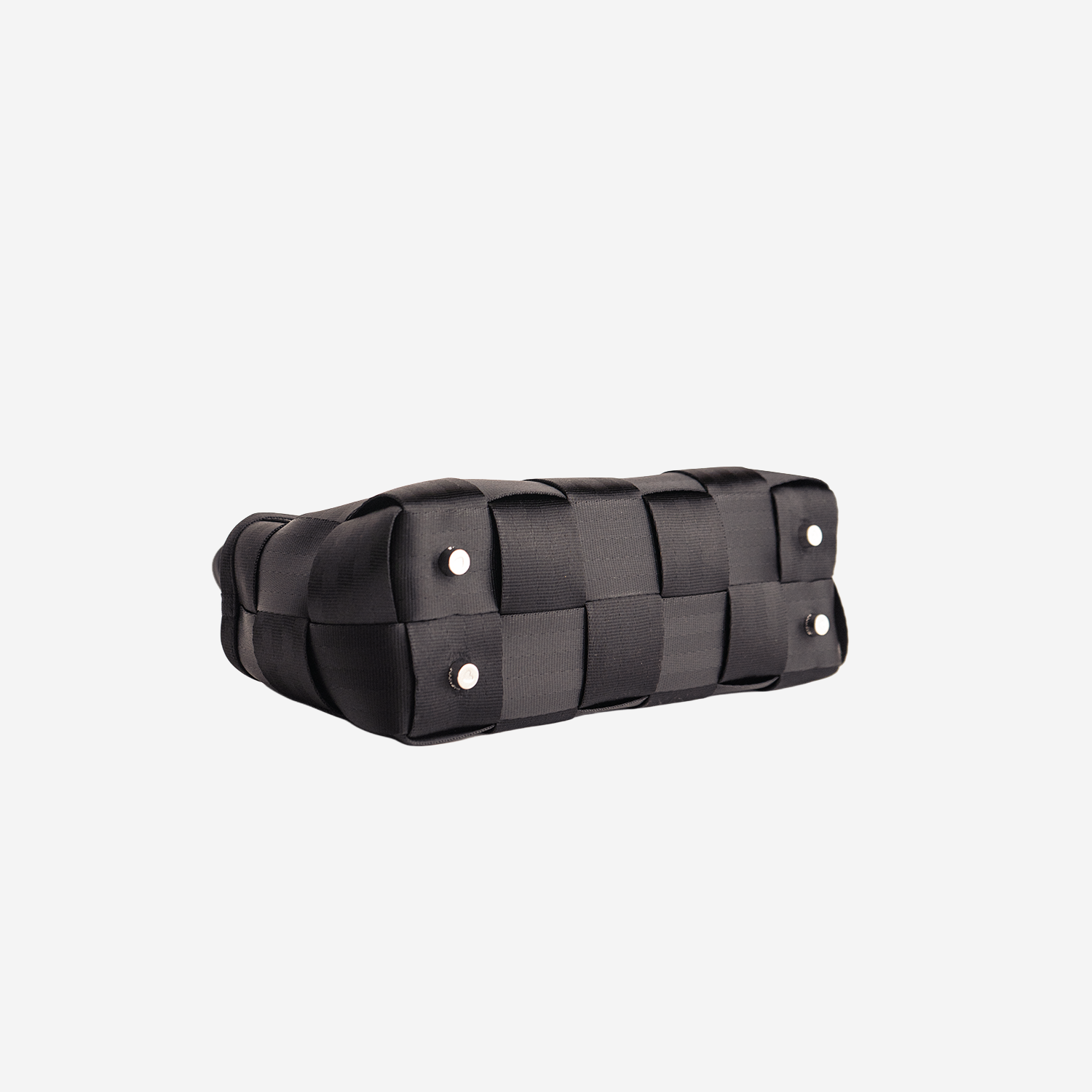 The bottom of a Black Satchel
