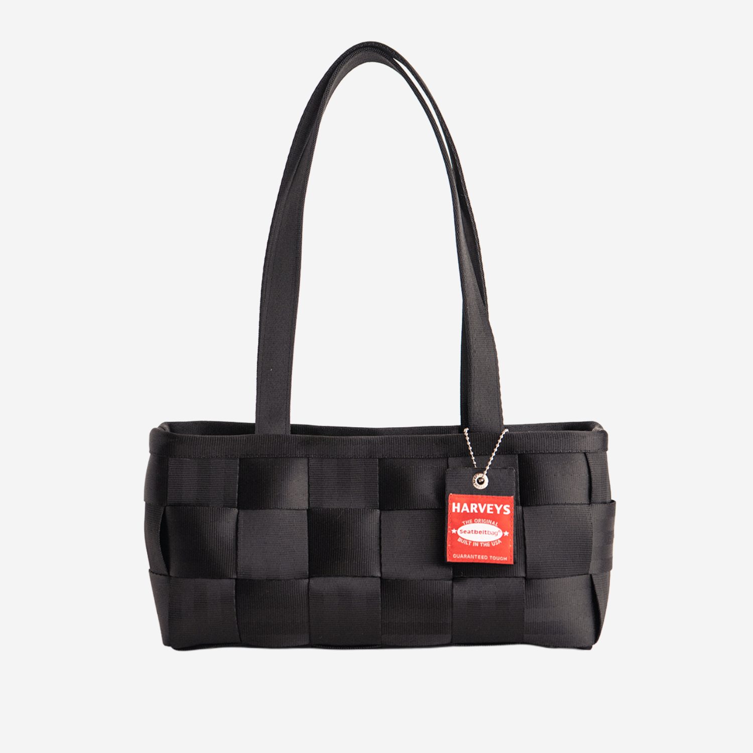 The front of a Black Satchel