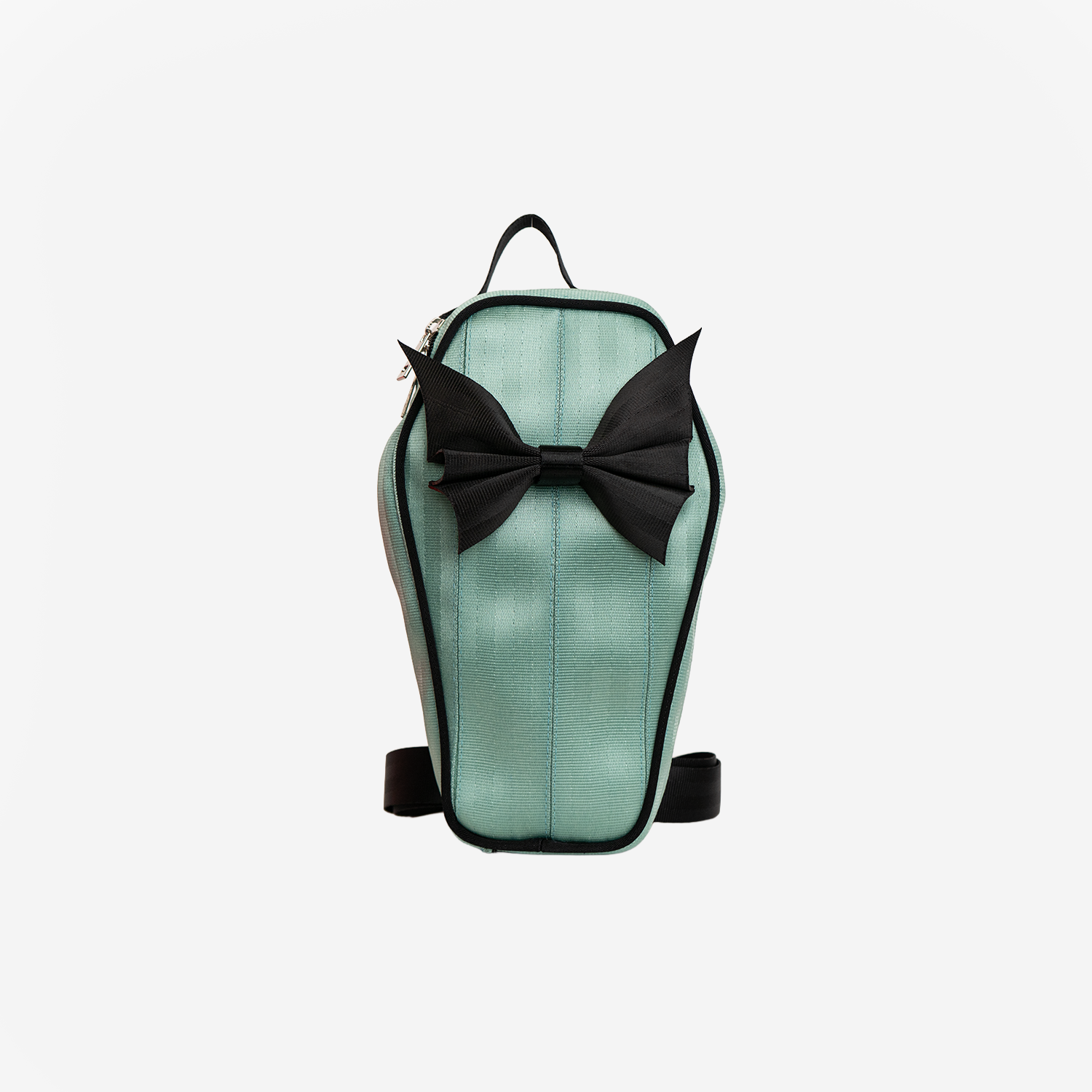 The front of a Coffin Convertible Crossbody in Mint