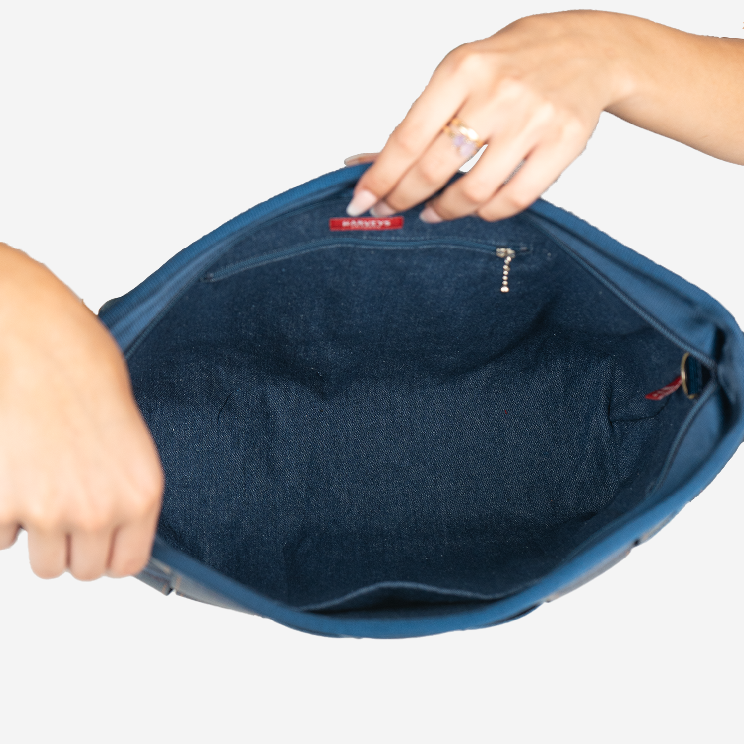 Interior view of an Executive Messenger in Denim