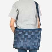 Back view of an Executive Messenger in Denim on a Model