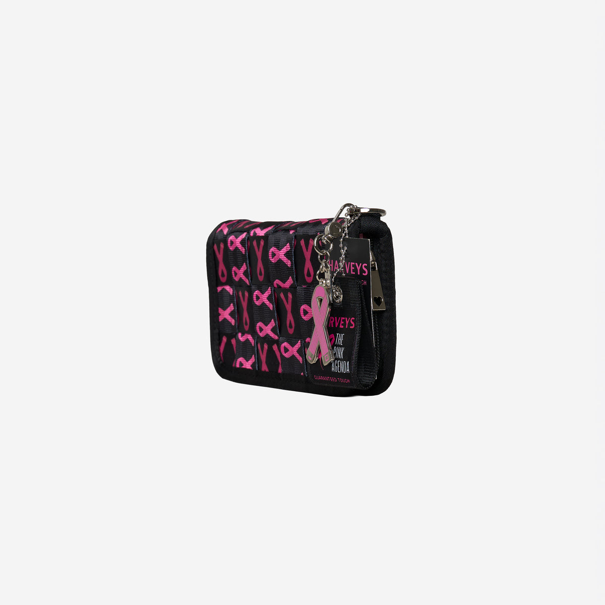 The side view of The Pink Agenda Pink Ribbon Full Wallet