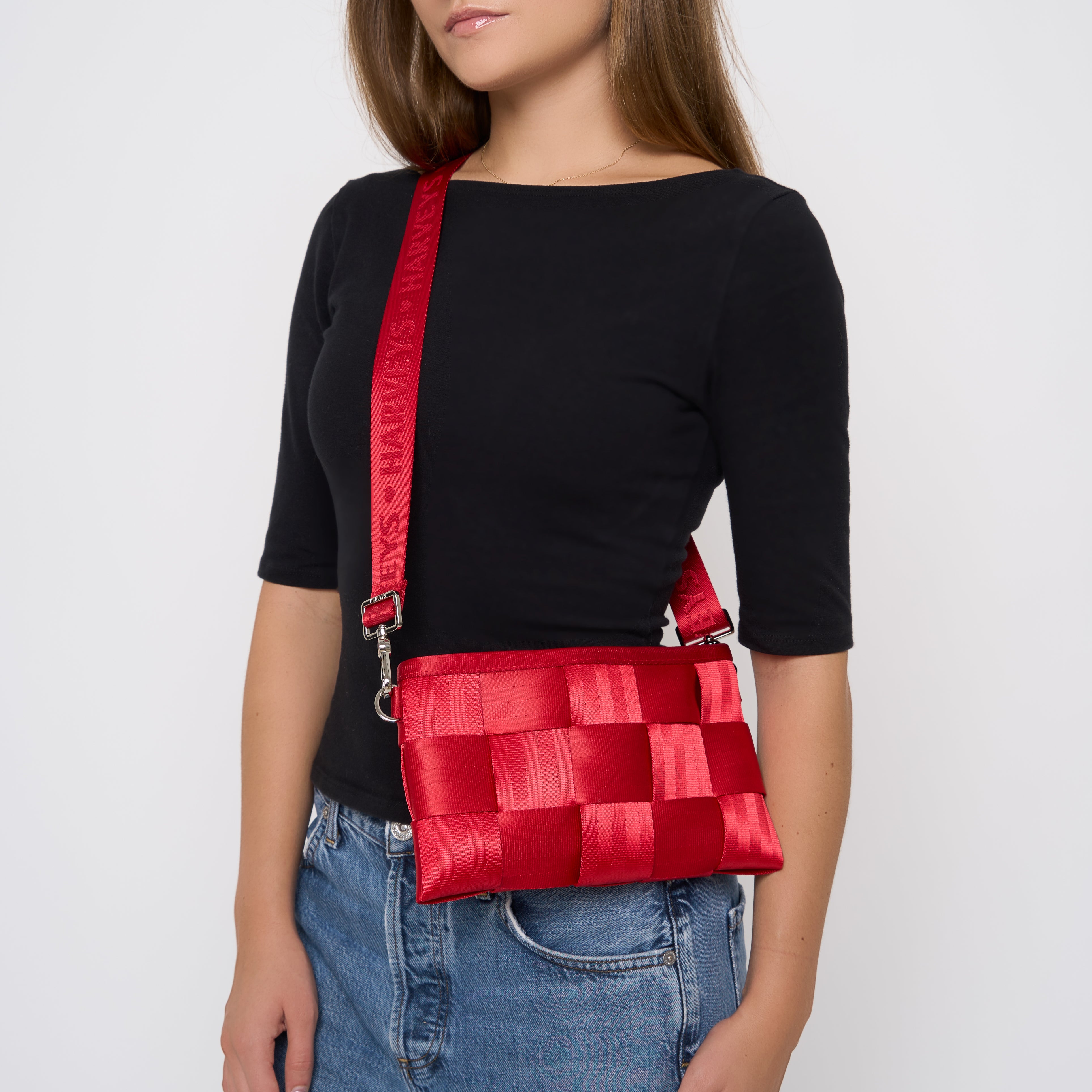 Hip Pack being worn on the shoulder by model