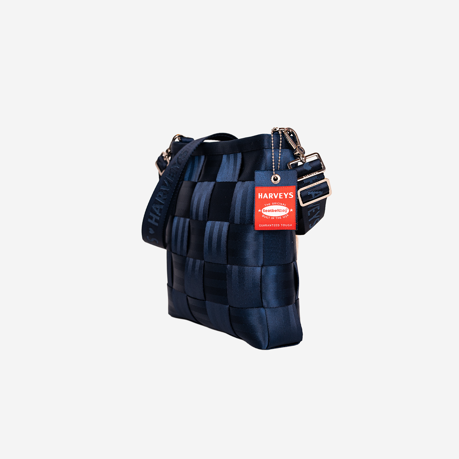 Side view of a Mini Messenger in Indigo