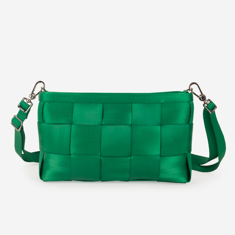 Newest Pleated Convertible Swing Clutch Bag - Green