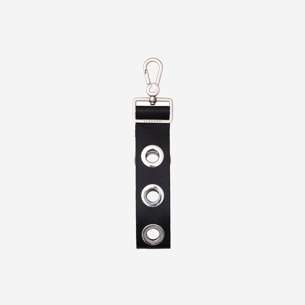 Front view of key chain in grommet