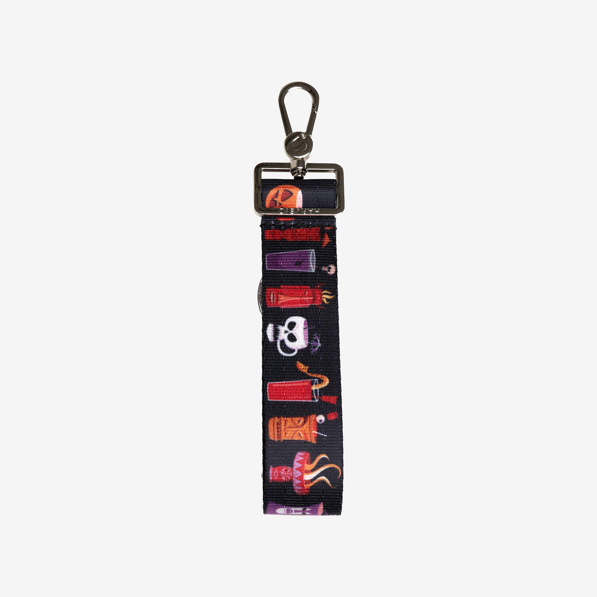 Front view of 4 panel keychain Shag Spooky Tiki Cocktail