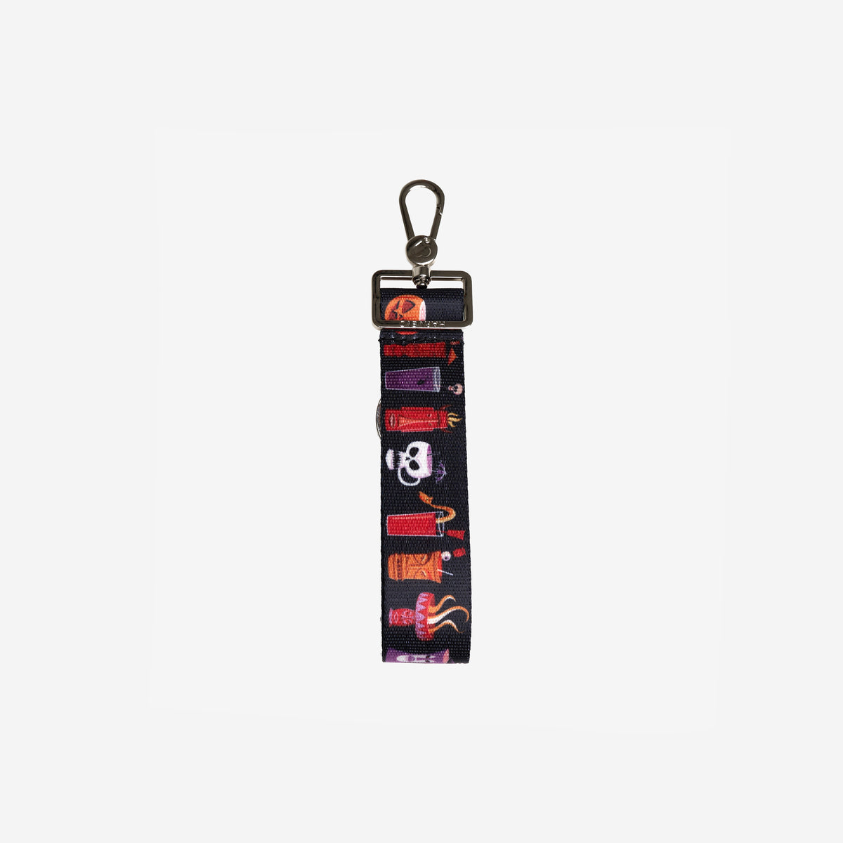 Front view of 4 panel keychain Shag Spooky Tiki Cocktail