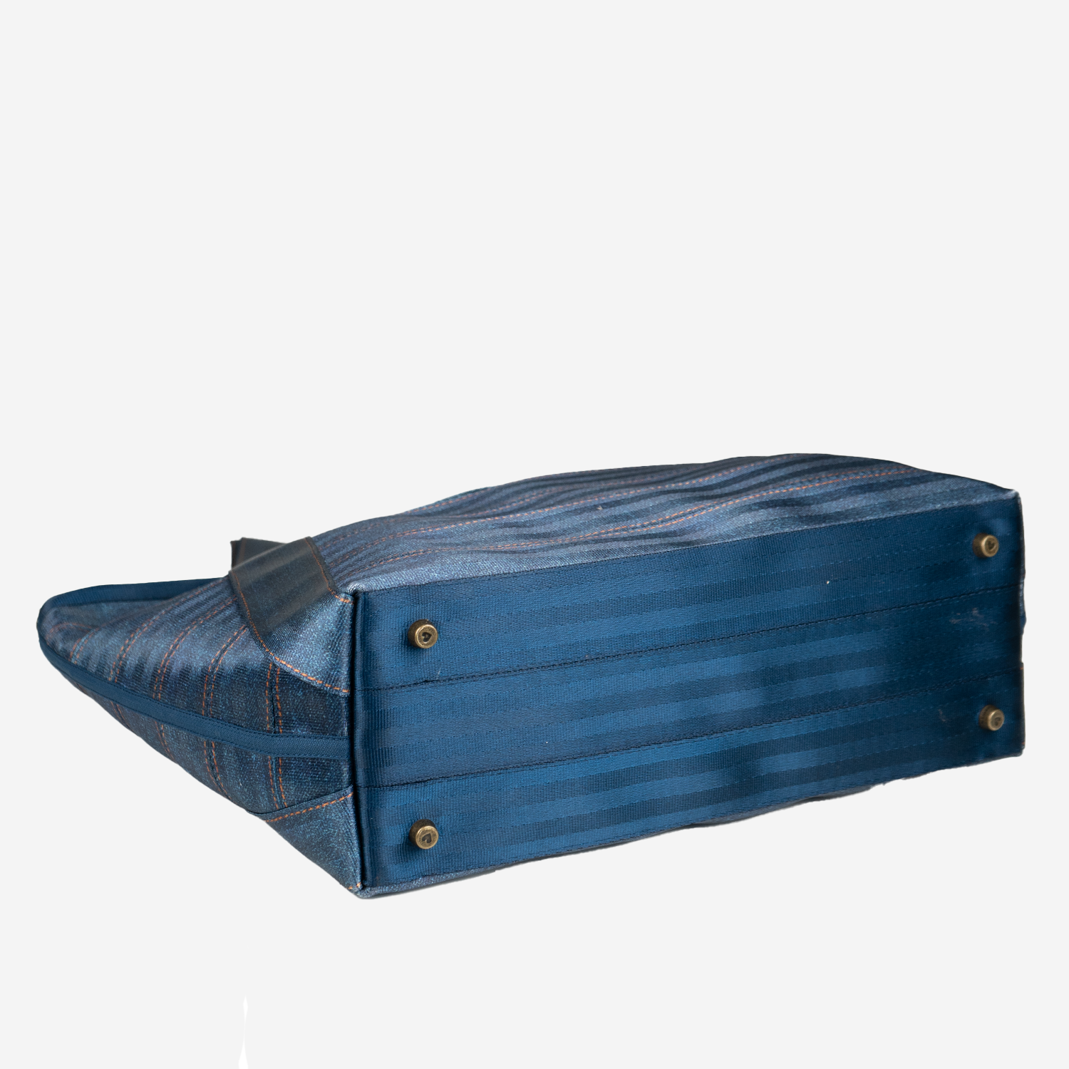 Bottom view of a Large Boat Tote in Denim