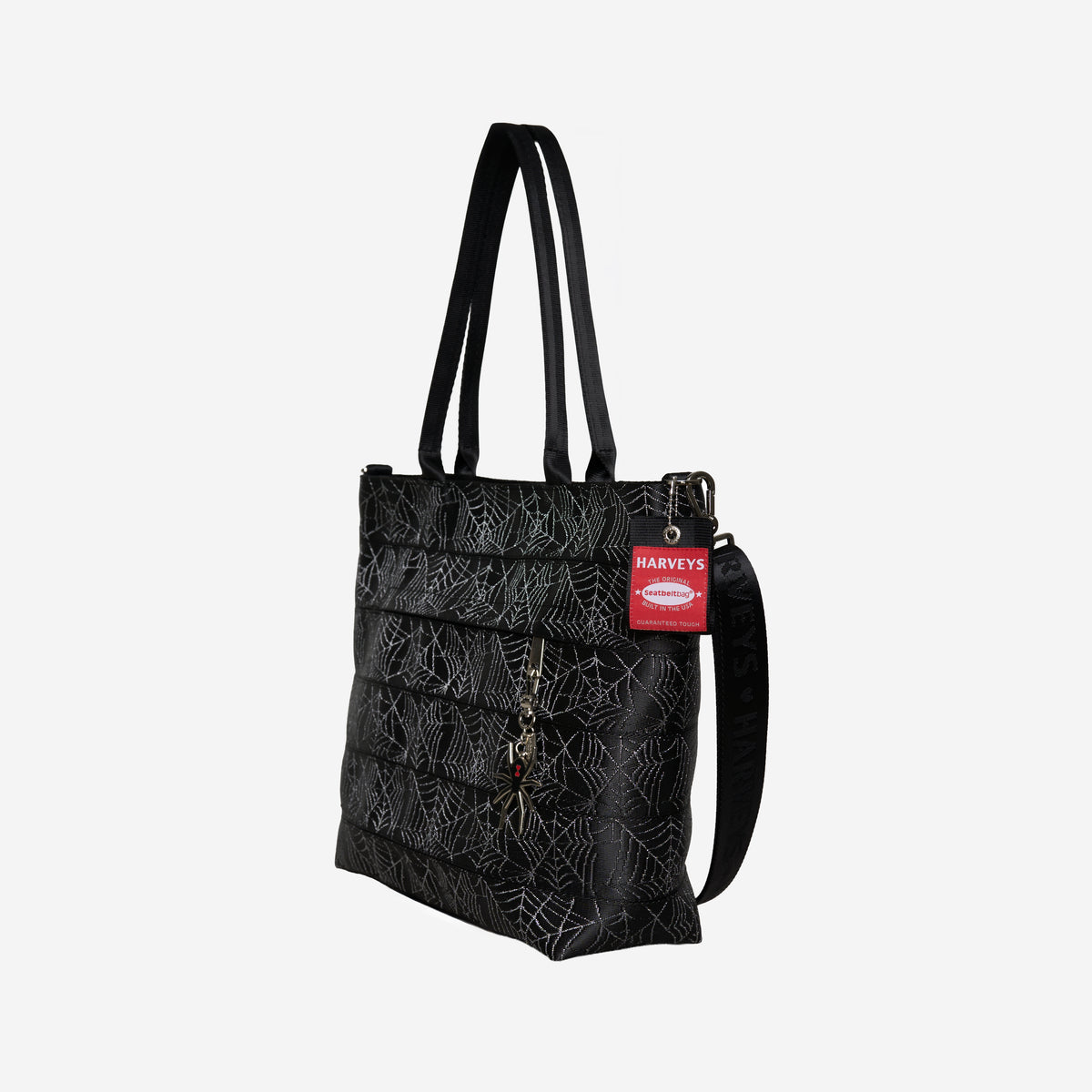 The side of a Black Widow Medium Streamline Tote