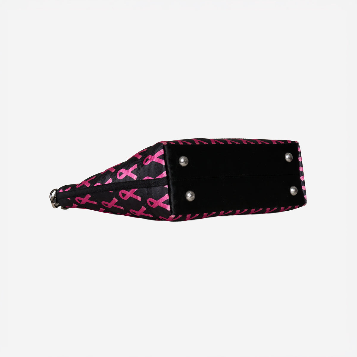 The bottom view of the The Pink Agenda Pink Ribbon Mini Streamline Tote