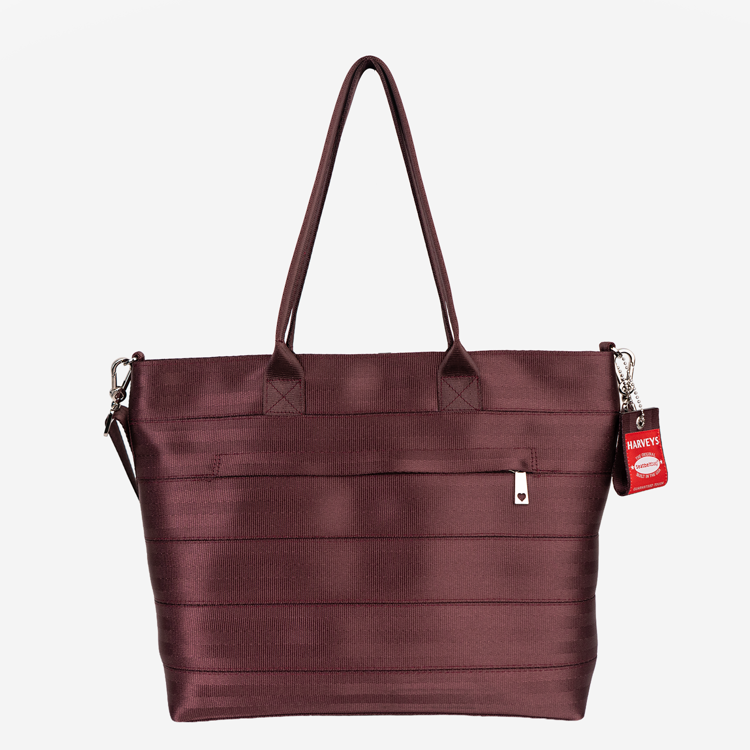 The front view of the Medium Streamline Tote in Merlot
