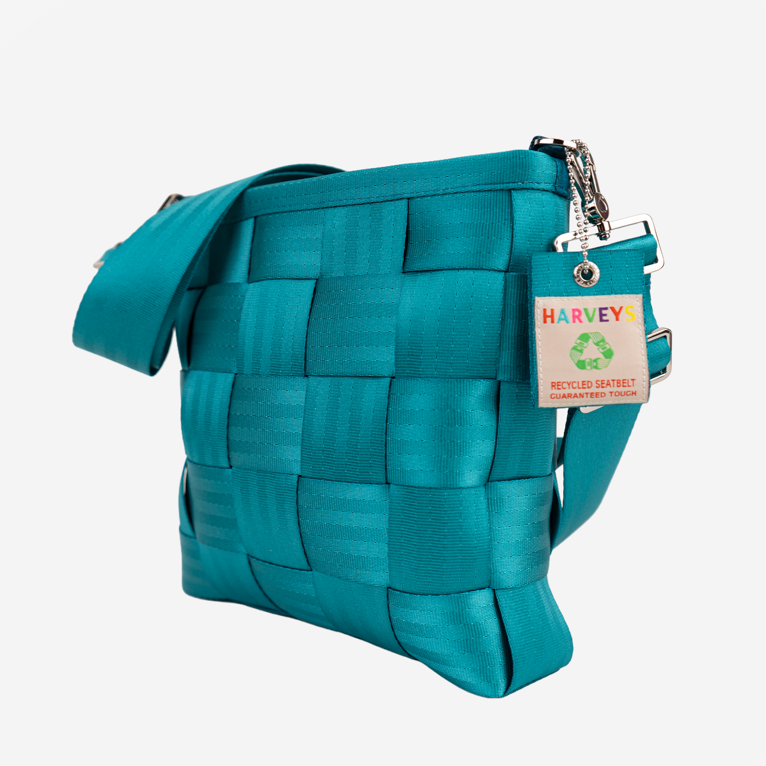 The side view of the Mini Messenger in Aqua
