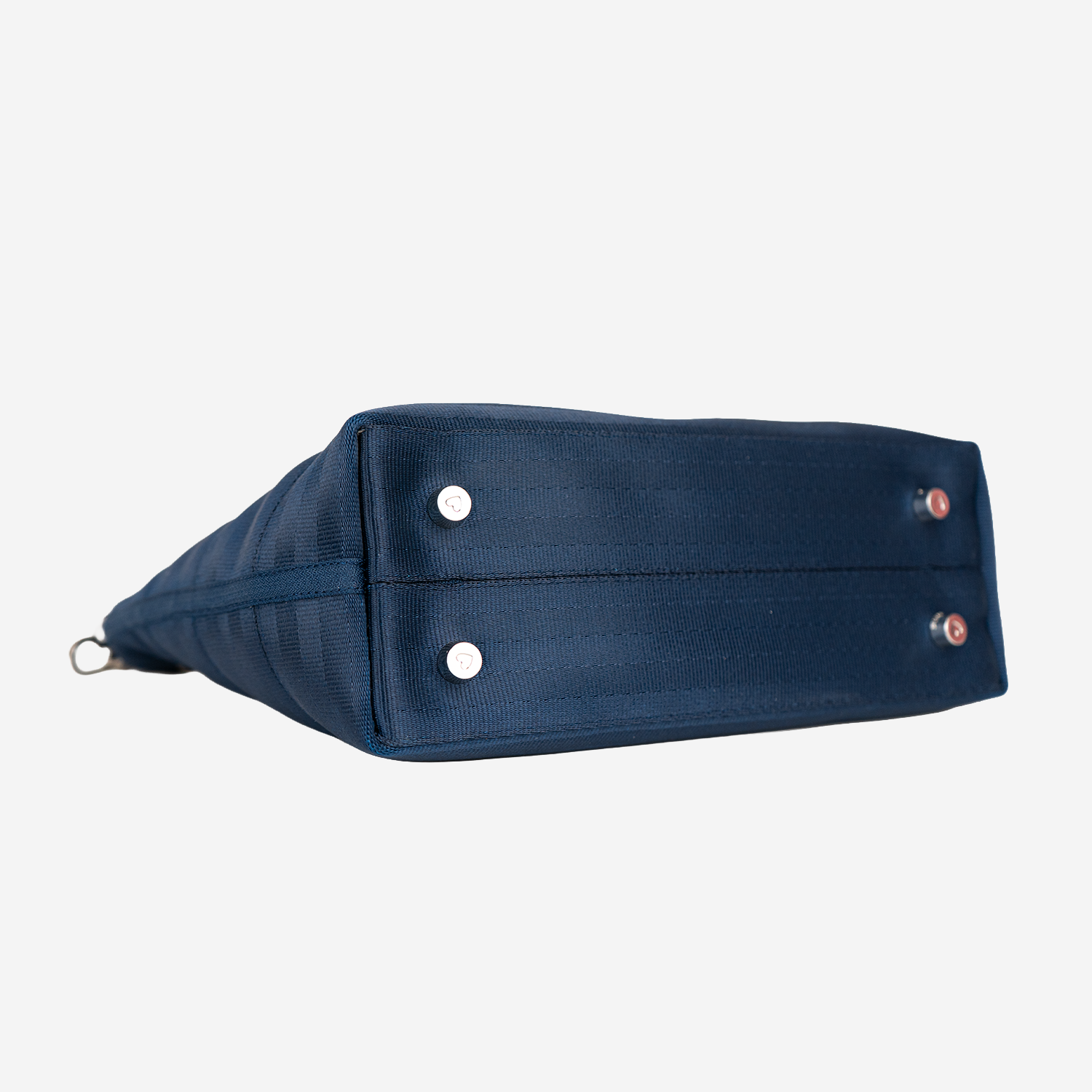 The bottom of a Mini Streamline Tote in Indigo