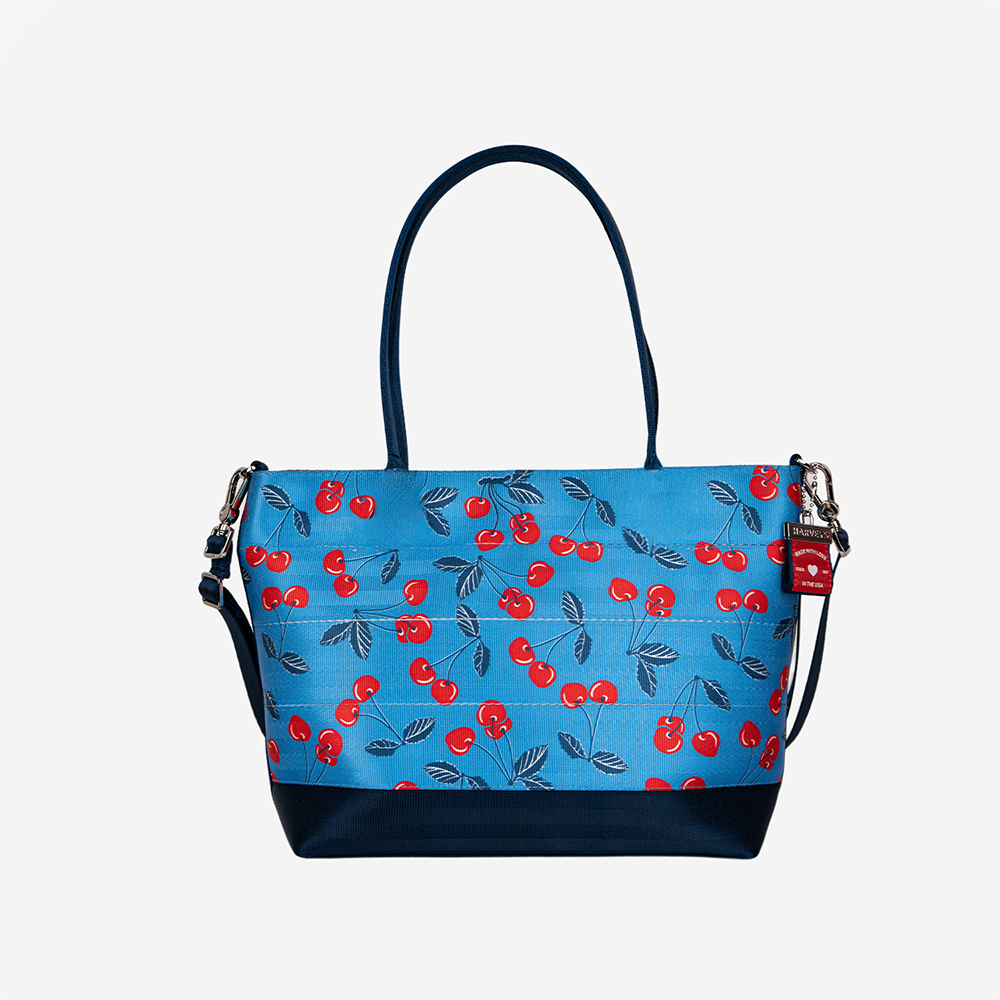 The front view of a Mini Streamline Tote in American Cherry