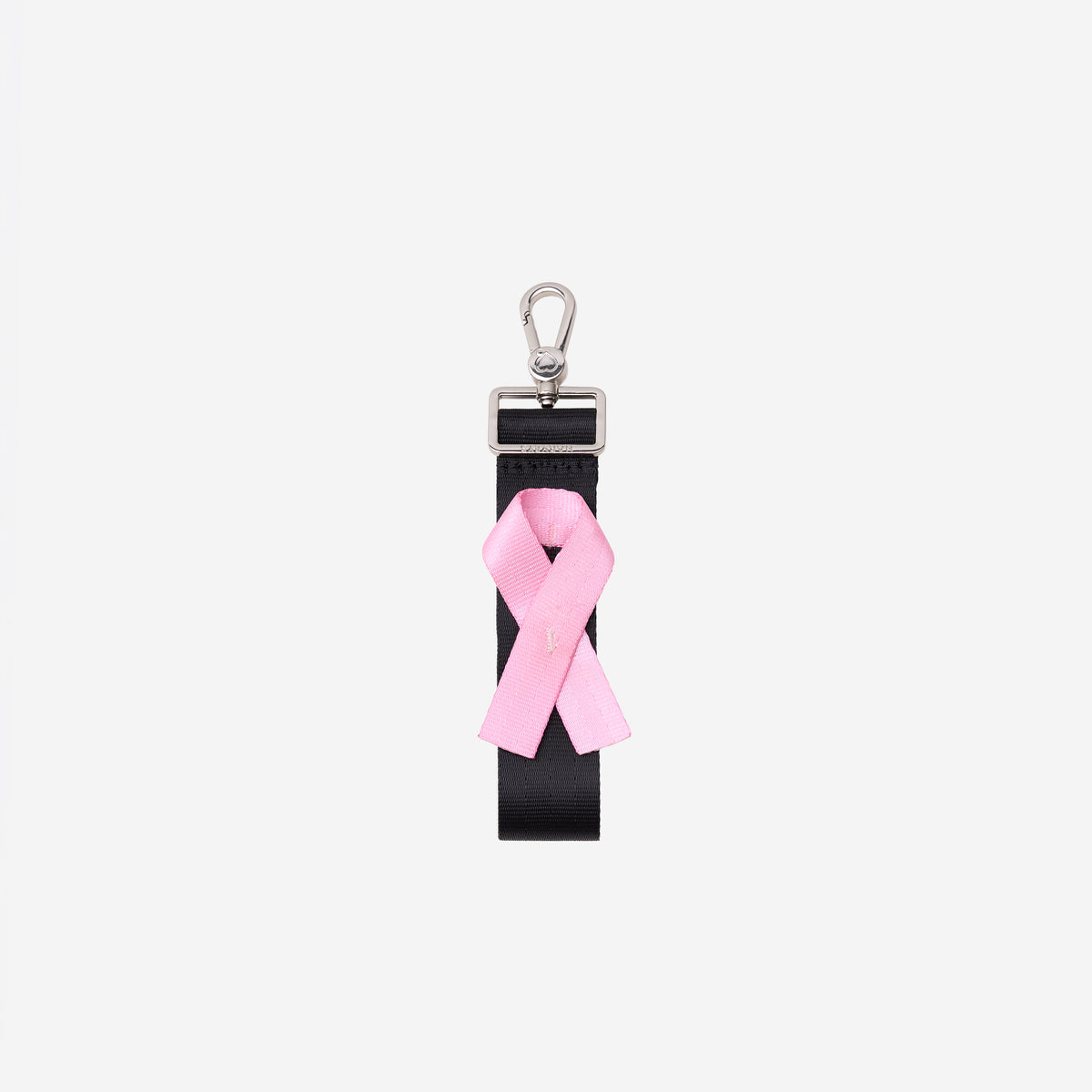 The front view of The Pink Agenda Pink Ribbon Breast Cancer 4 Panel Keychain