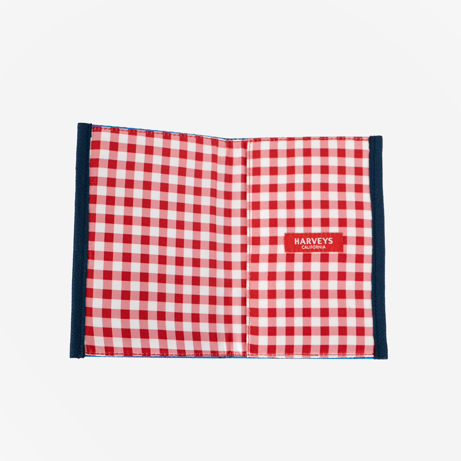 The inside of the American Cherry Passport Holder