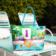 Back view Lifestyle Shag Martini Medium Streamline tote