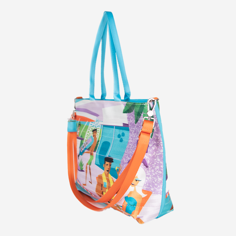 Medium streamline tote Shag Martini Side view