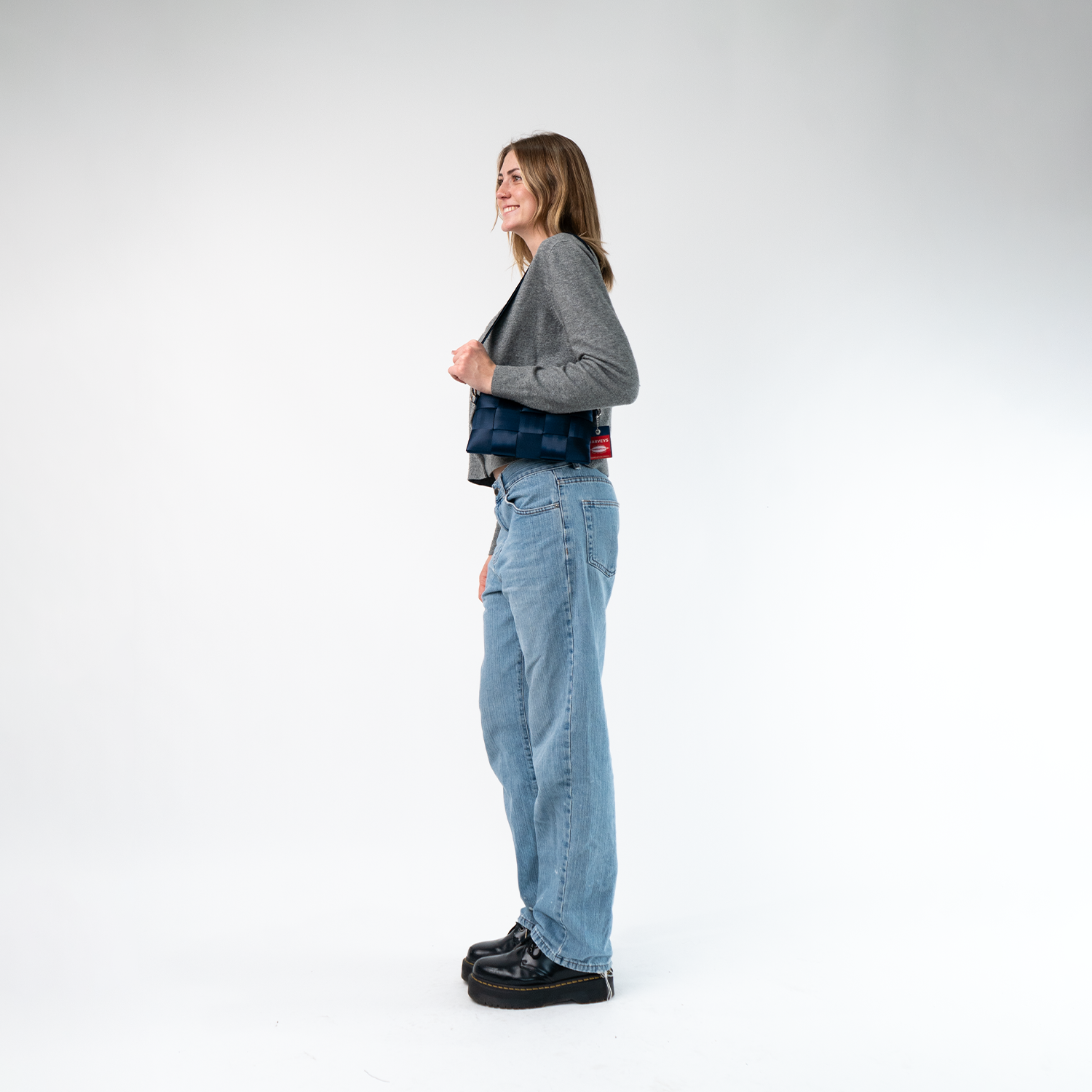 A Hip Pack in Indigo being worn by a Model