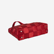 Large scarlet  Carriage ring Satchel bottom view