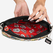 Interior view of a looney tunes convertible clutch