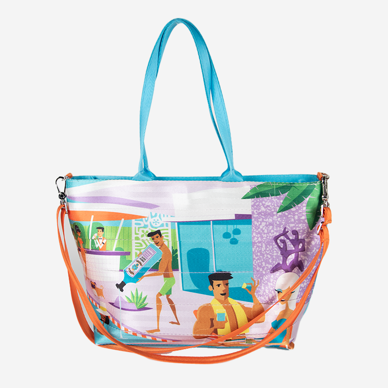 Shag Martini Front view Medium Streamline Tote