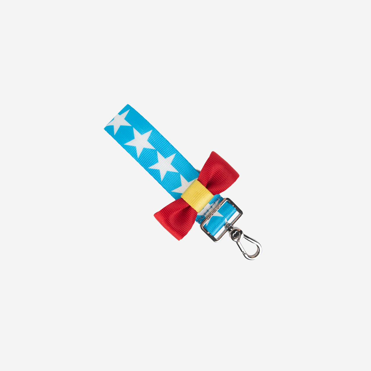 The front of a Wonder Woman Bow Keychain