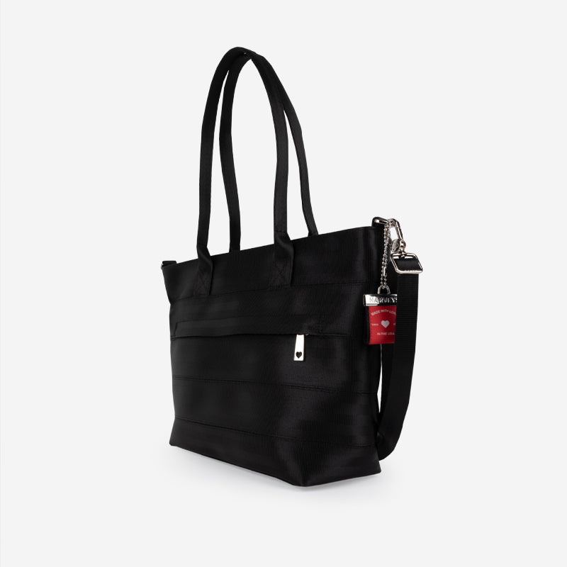 Black Mini Streamline Tote Side View