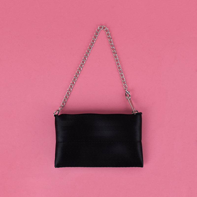 Coin Purse Black Pink Backgound