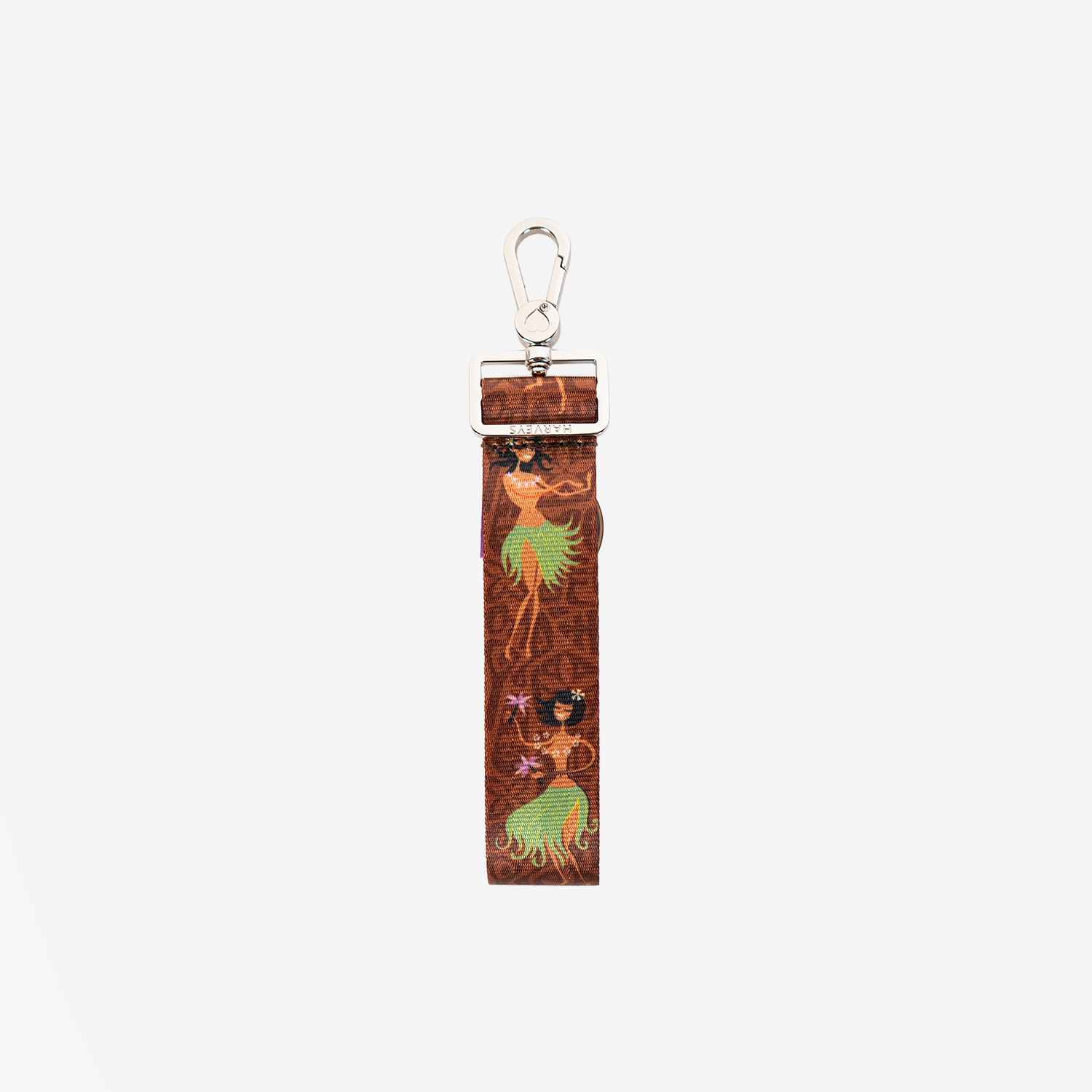 The back view of a Shag Hula Girl 4 Panel Keychain