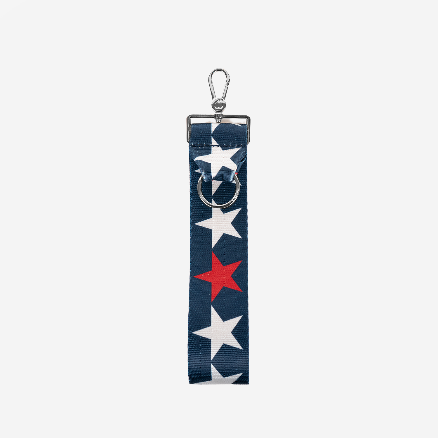 The front view of a RWB Stars 5 Panel Keychain
