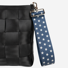 The a Stars 5 Panel Keychain being used on a bag