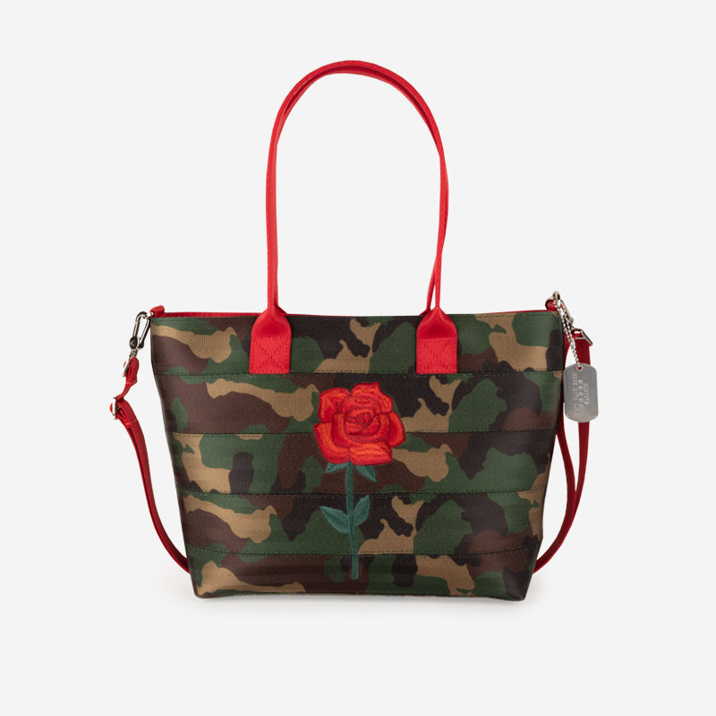 Armed with Roses Mini Streamline Tote Front View
