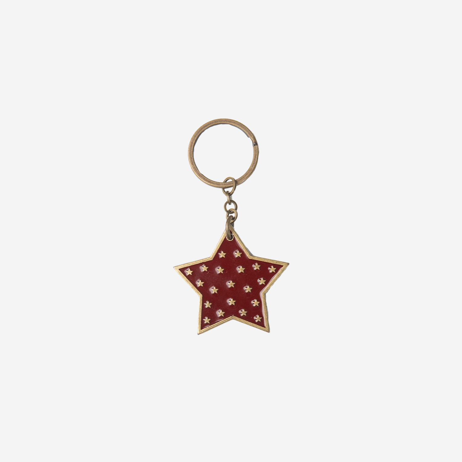 Antique looking red star charm