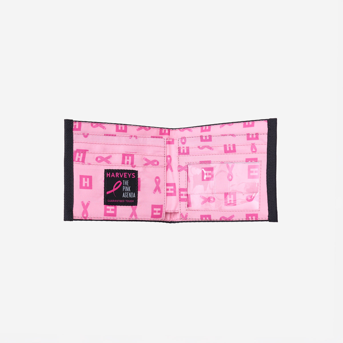 The inside view of The Pink Agenda Pink Ribbon Billfold