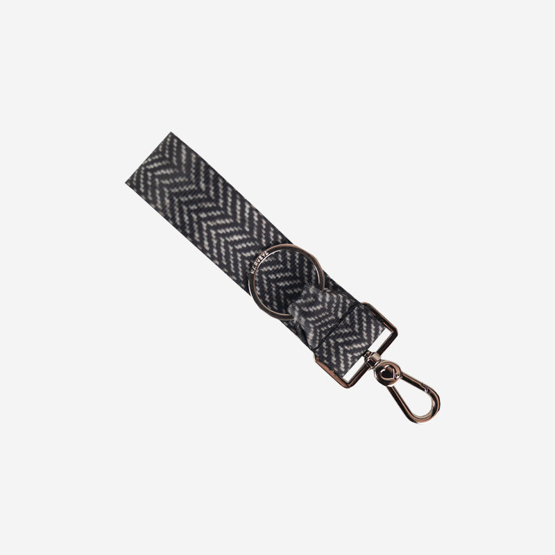 Keychain / Black Herringbone