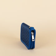 Fun Size Wallet Blue Dottie Side View