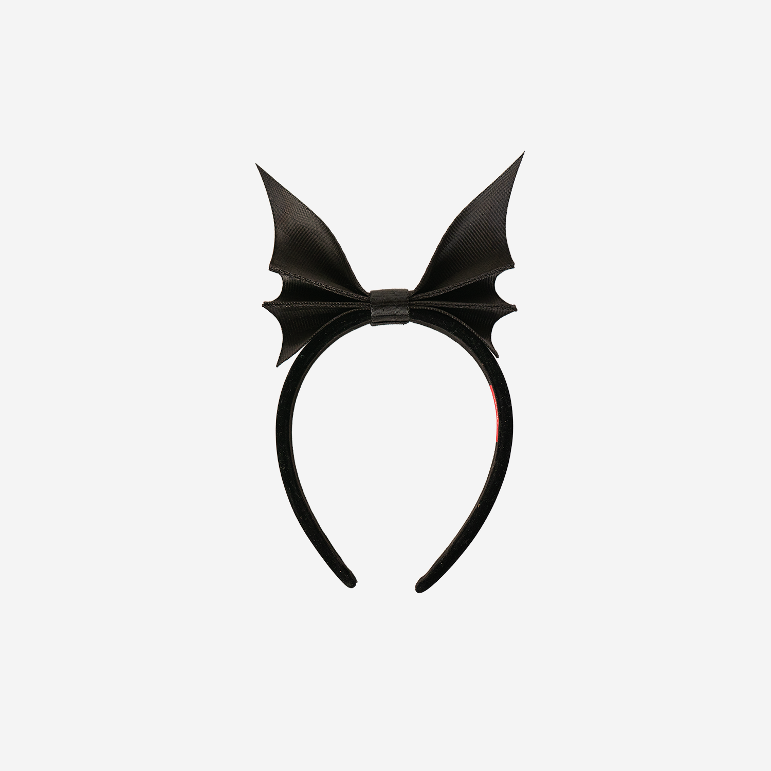 Back view of a Bat Headband in Black