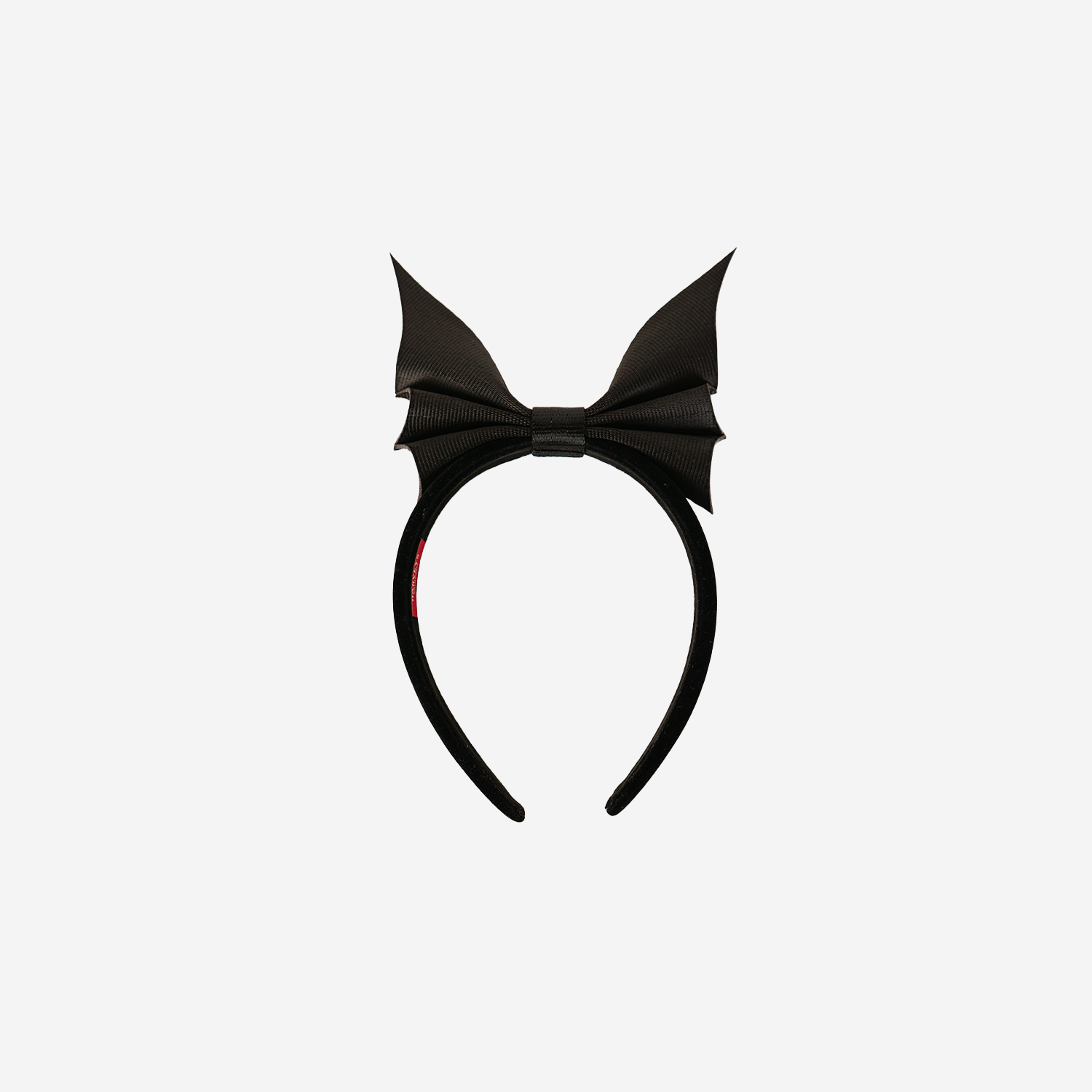 Front view of a Bat Headband in Black