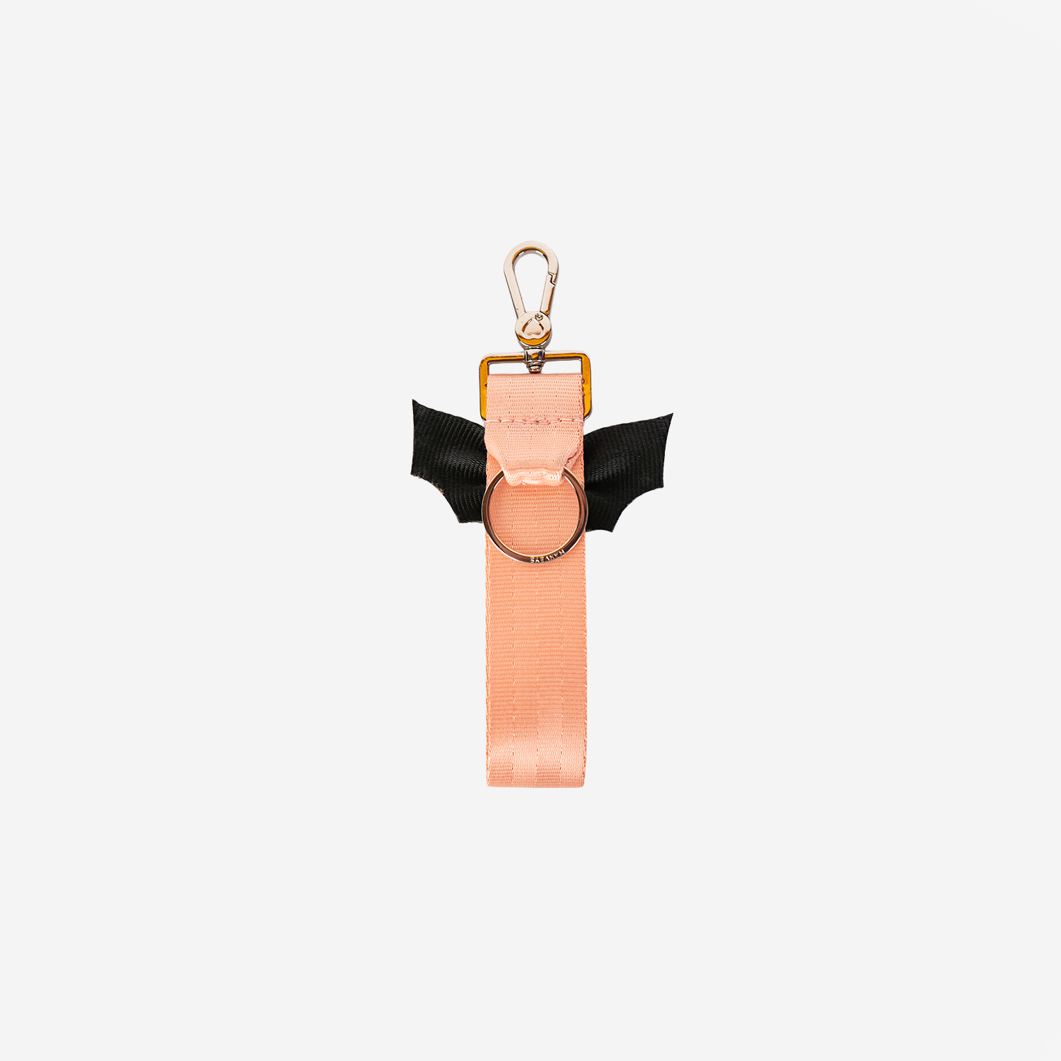 Back view of a Bat Keychain in Cantaloupe