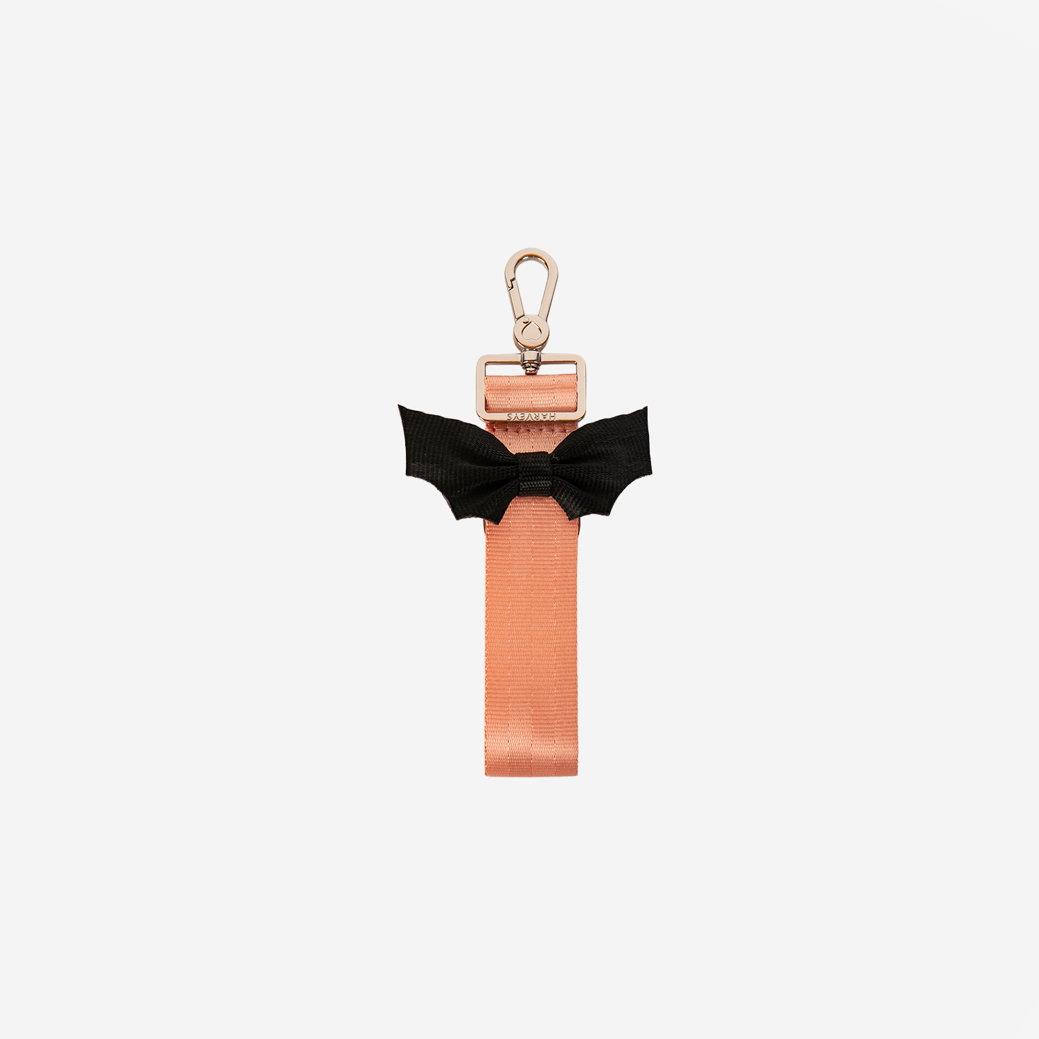 Front view of a Bat Keychain in Cantaloupe
