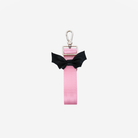 Front view of a Bat Keychain in Petal Pink