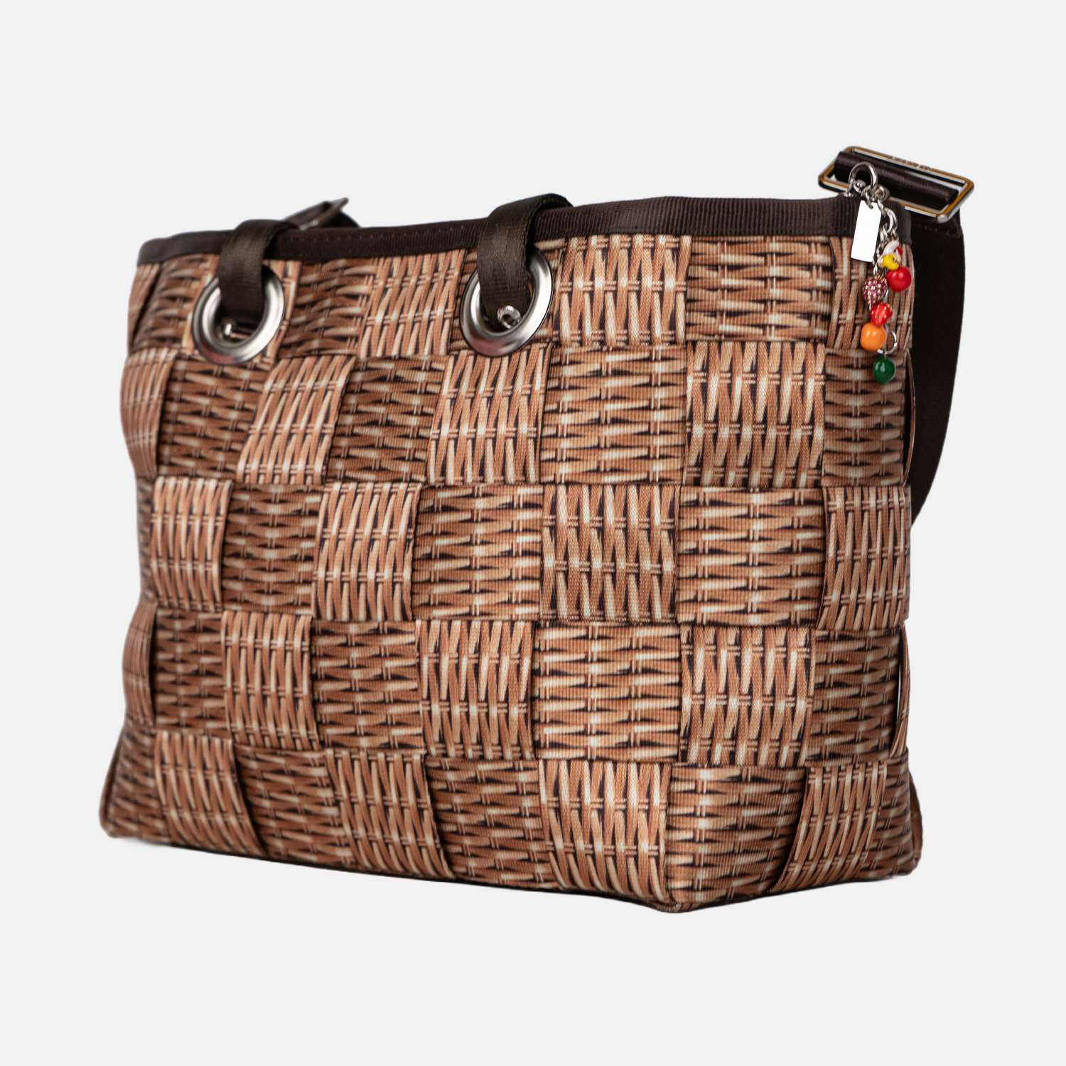 Side view of a Picnic Coin Bike Basket