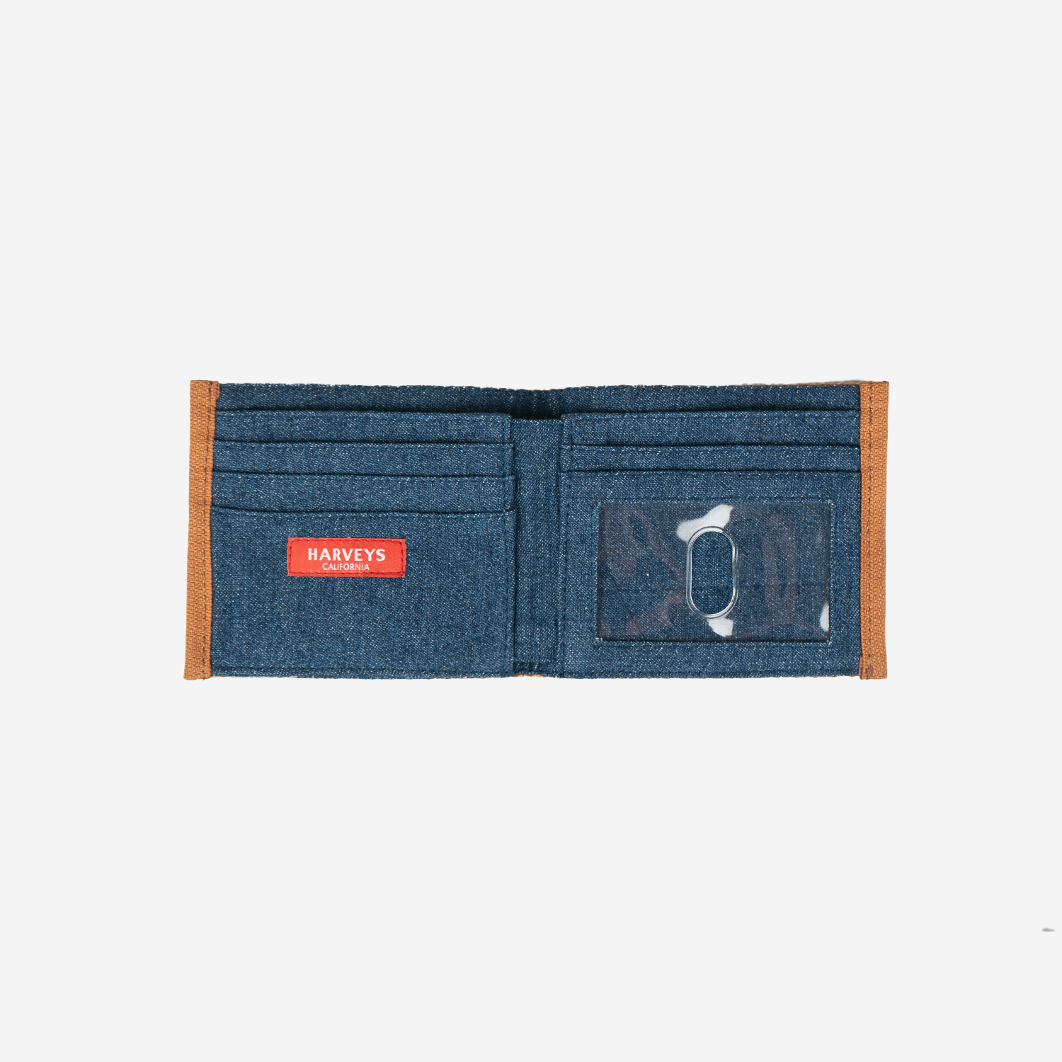 Interior view of a Billfold in the color Cognac