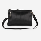 The back of a Black Lola Bow Clutch