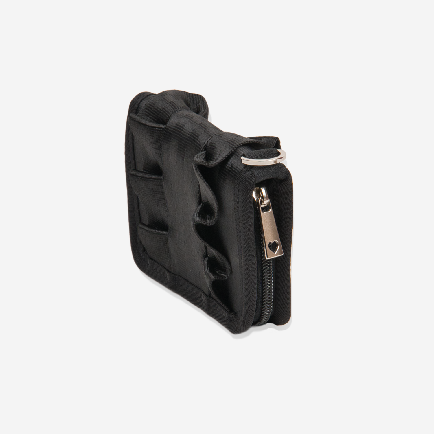 The side of a Black Lola Fun Size Wallet