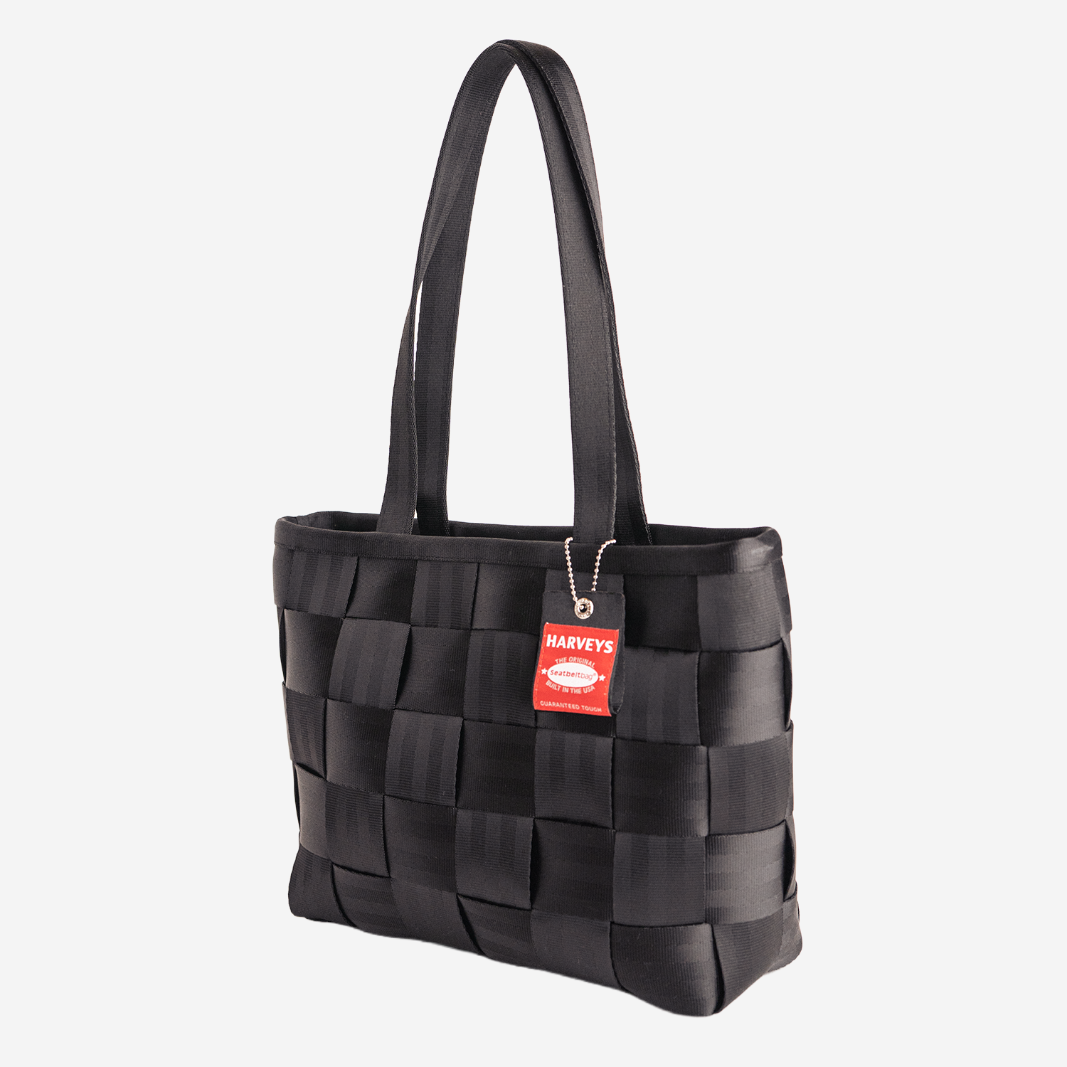 The side of a Black Large Tote
