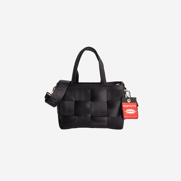 Woven Petite Tote | Black | HARVEYS